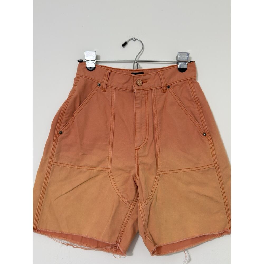BDG Urban Outfitters Shorts Women's Small Orange Relaxed Cut-Off Cotton Festival - Picture 3 of 12